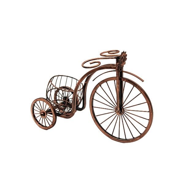 Bicycle Design Single Bottle Wine Rack With Two Wine Glass Holders