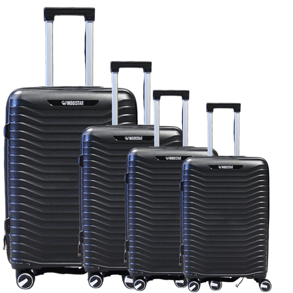 Mooistar Travel Luggage Bag Set 4 Pieces Black