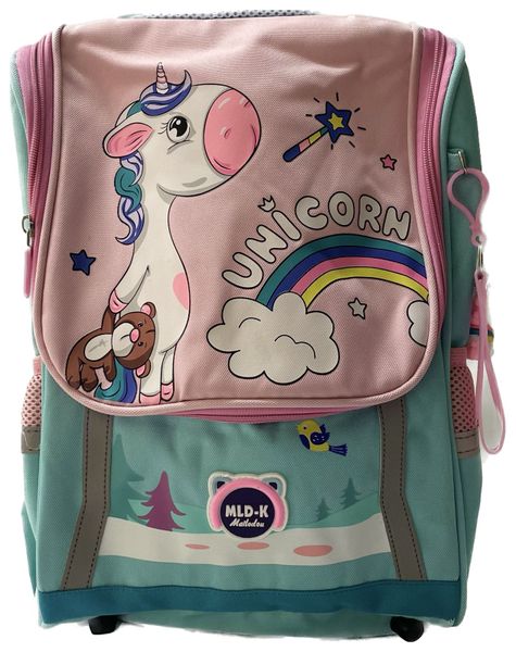 Waterproof kids school backpack pink and blue