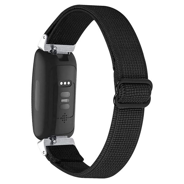 Smart Watch Bands Compatible with Fitbit Inspire 2 Elastic Adjustable (Black)