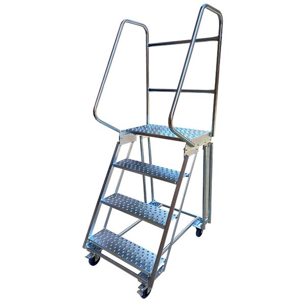4 Step Mobile Safety Ladder with Locking Castor (1000mm)
