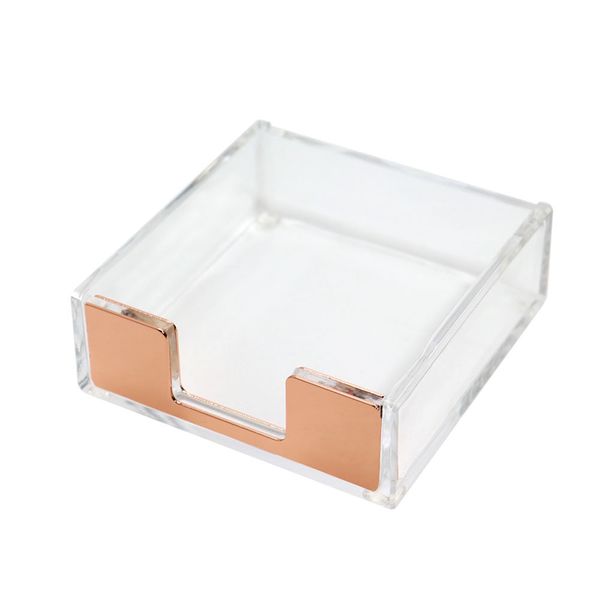 Acrylic Post It Holder - Rose Gold