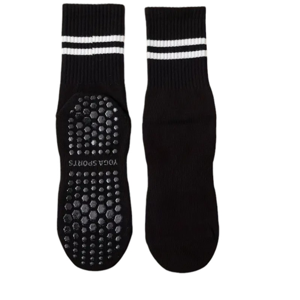 1 Pair White Anti-Slip Yoga Socks - One Size