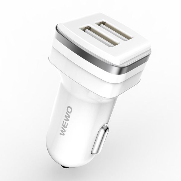 Wewo Car Use Dual 2 USB 5V 2.4A Cell Phone Car Adapter