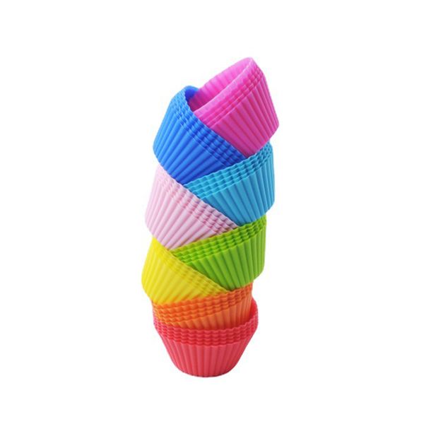 24Piece Premium Silicone Cupcake Molds 7cm Reusable Muffin Liners