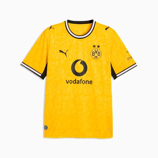 Puma Men's BVB Home Short Sleeve Jersey - Faster Yellow/PUMA Black