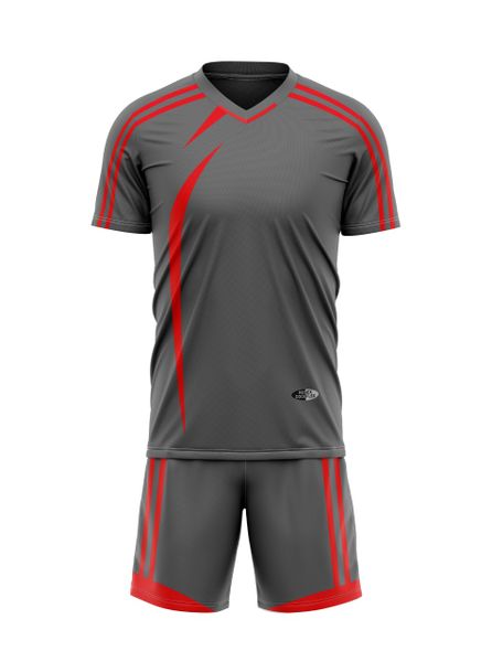 Ronex RC-721 Soccer Kit Combo Charcoal/Red - Youth