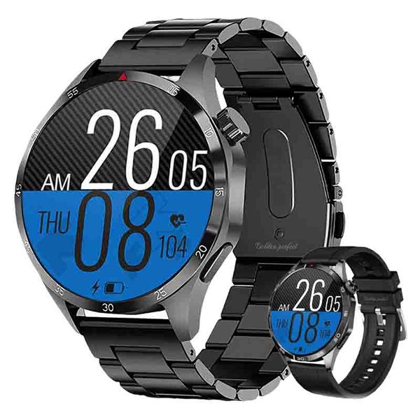Sleek Men's Golden Perfect Smartwatch: Dual Strap Design &amp;Advanced Features