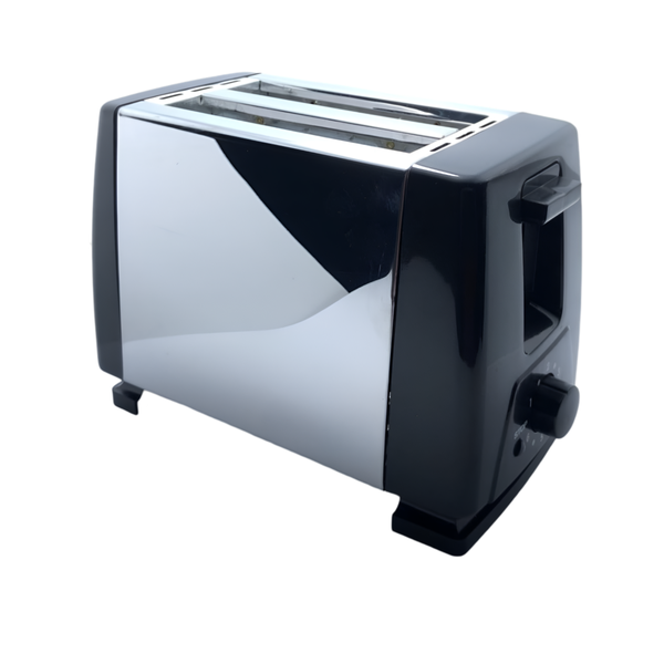 750W 2-Slice Electric Silver Bread Toaster With Adjustable Temperature