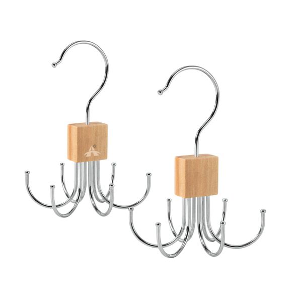 ALANES 2 Pack Prong Hooks Rotatable Hanger Bra and Lingerie Organizer