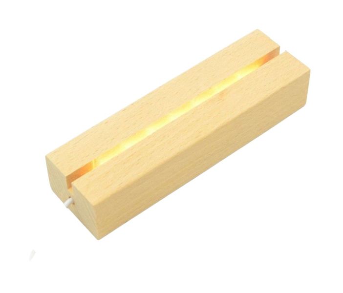 Wooden Rectangular LED Light Display Base