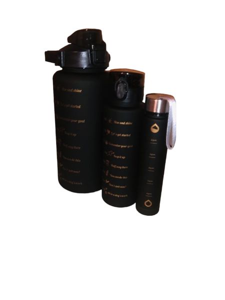 3 Piece Motivational Water Bottle