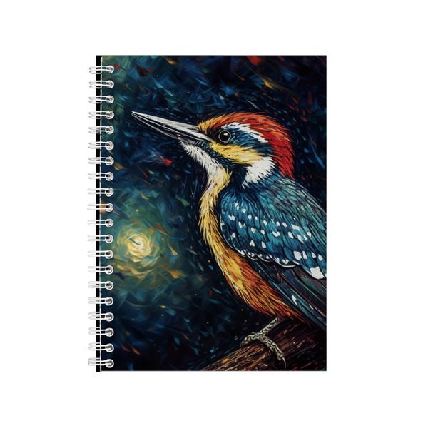 WOODPECKER Starry Night Notebook Art Gift Idea Notepad Pad 116