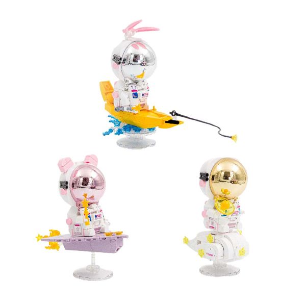 Sluban Building Set: Pleyerid - Astronauts Set of 3