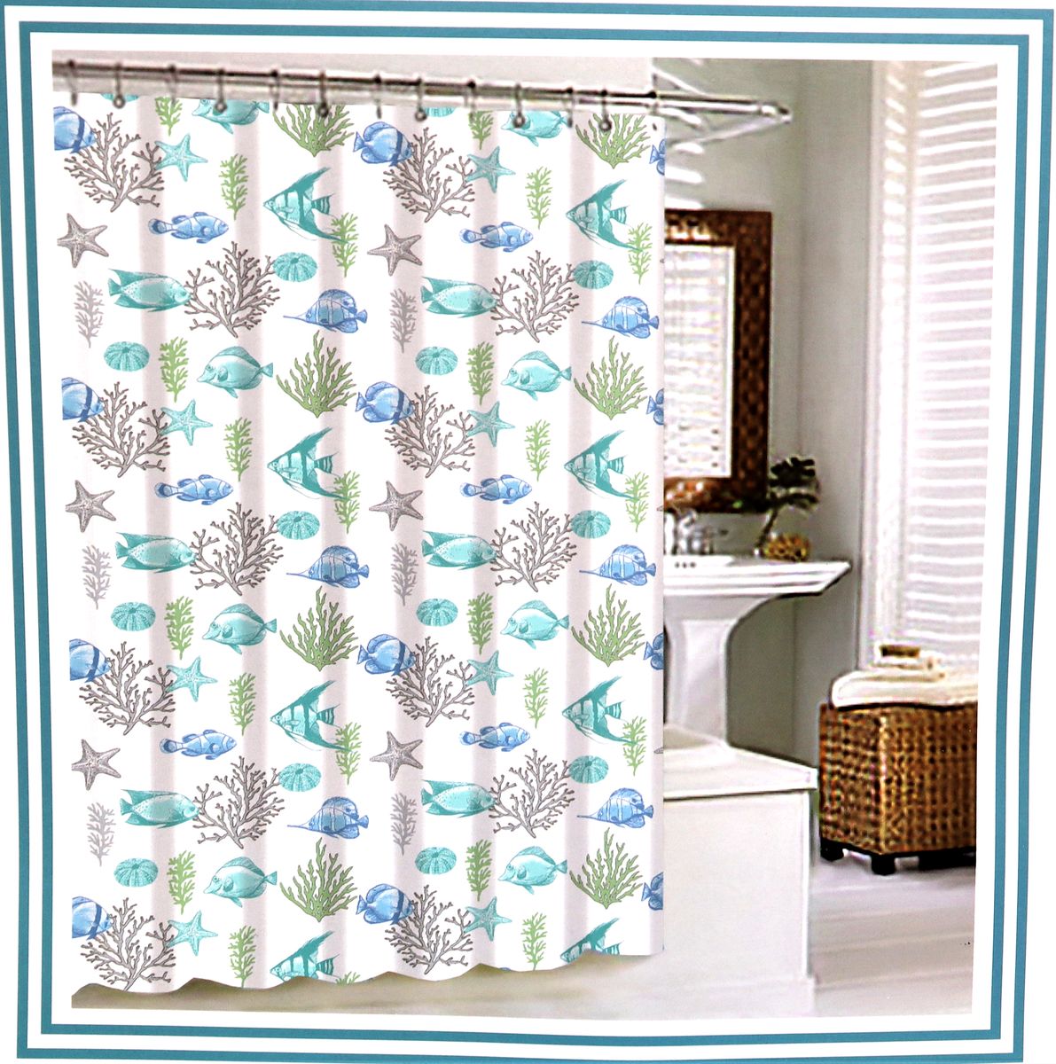 Canvas Shower Curtain Ocean Print Buy Online in South Africa