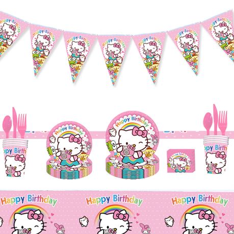 Hello Kitty Party Tableware Set, Disposable Tableware Party Gift Image