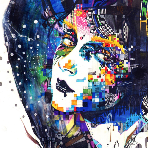 Canvas Wall Art - 1000 x 1000 - Abstract Woman 2