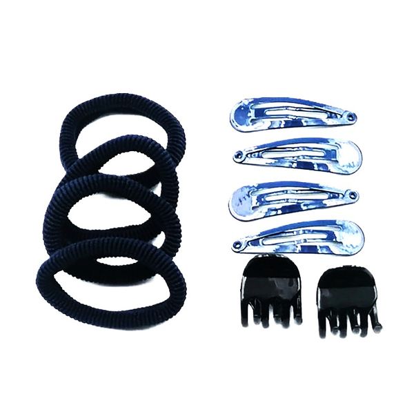 Chic Hair Accessories, School Combo Sets, Navy Blue - (10 Pack)