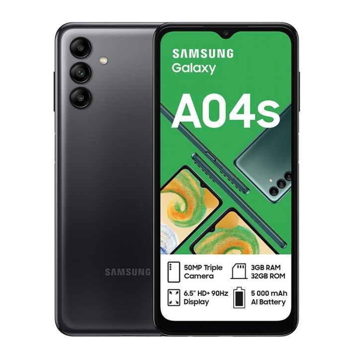 Samsung Galaxy A04s 32GB LTE Dual Sim - Black(NL) + Vodacom Sim Card Pack