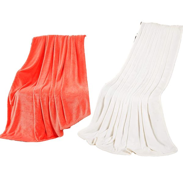 Soft,Warm,Silky,Flannel Blanket,2 Pieces Value Pack. Multiple colour.