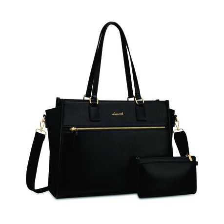 Lovevook Women's Shoulder Bag Leather Laptop Bag with Tote Hand Bag - 15.6" Image