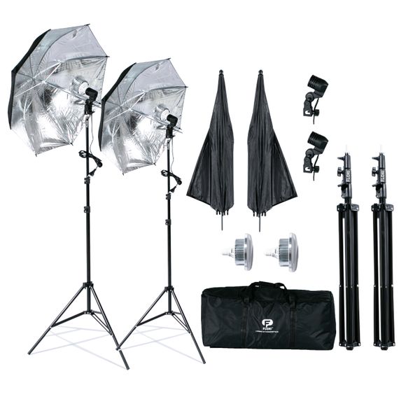 Floxi 170W LED Dimmable Umbrella Light Kit-Black