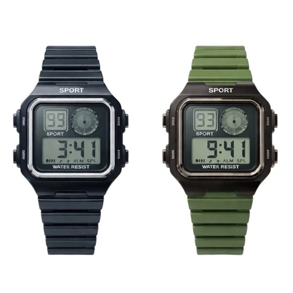 2pcs Sports Watch for Boys Fashion Trend Multifunction