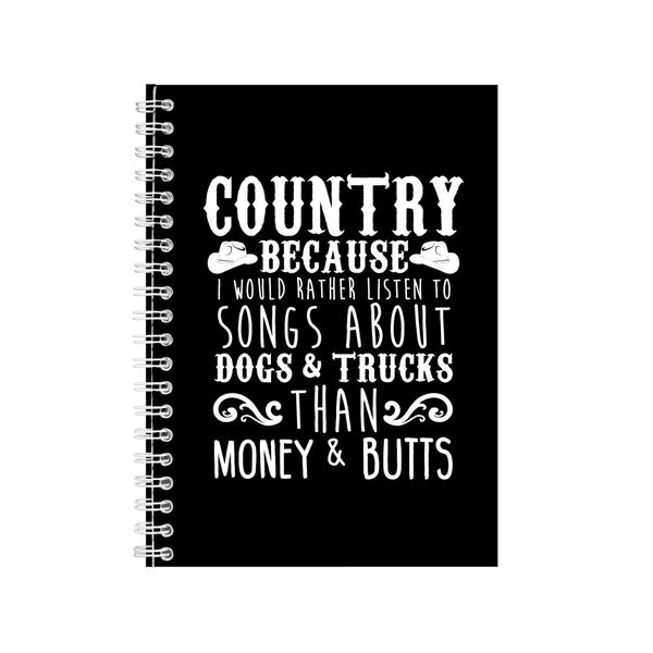 Country Music Notebook Cowboy Gift Idea Writing Book Notepad Pad 28