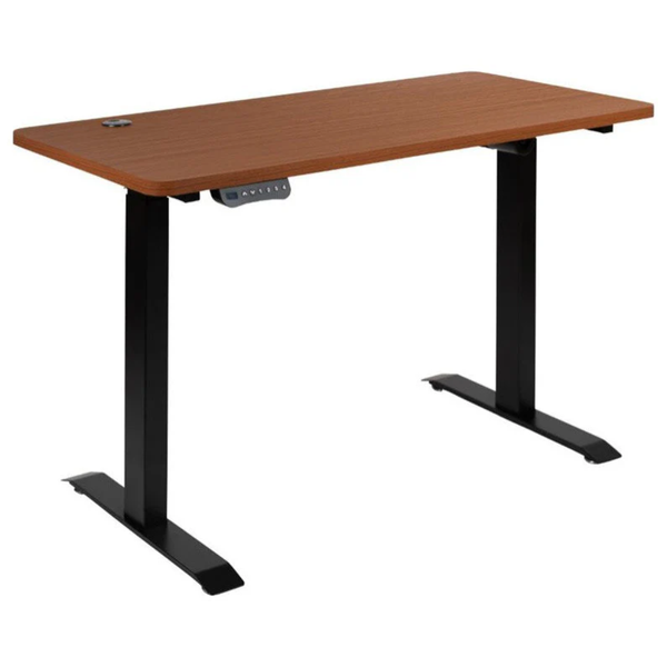 Elite Height Adjustable Desk -L. Brown- Fine Living