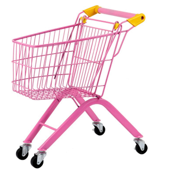 Metal Shopping Cart for Kids with Sturdy Wheels