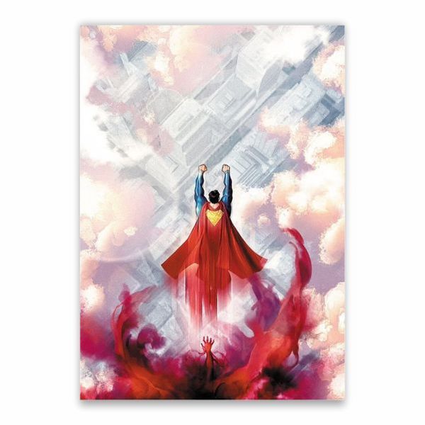Superman Escaping Enemies Poster - A1