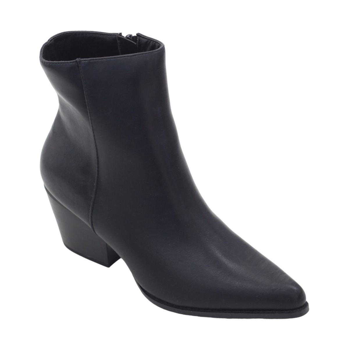 Lamara Paris Noelle 6cm Block Heel LA08-18 PU Ankle Boot Black | Shop ...