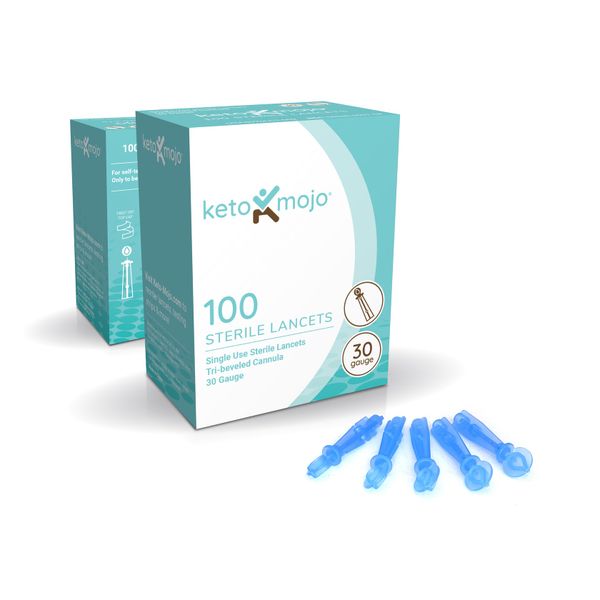 Keto-Mojo - Universal Blood Test Lancets - 30 Gauge - 100 Pack