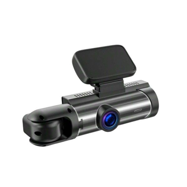 1080P Full HD Car Recorder with Front and Rear Dash Camera - Black