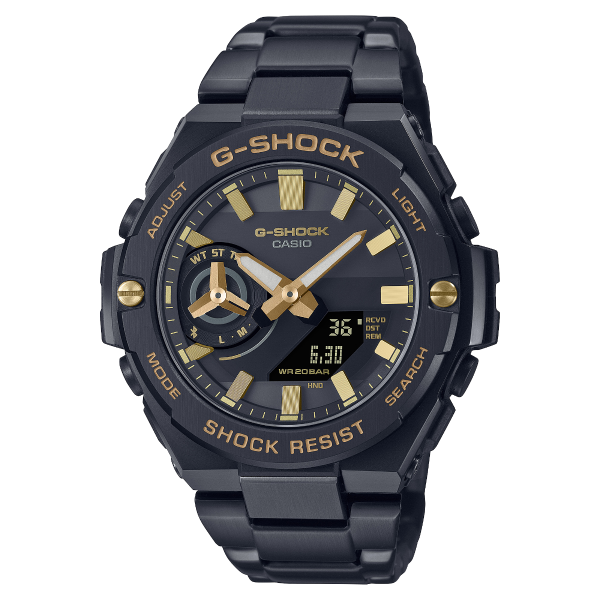 G-Shock - Mens 200m G-Steel Carbon Core Bluetooth Solar - GST-B500BD-1A9DR