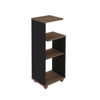 Bis End Table Black and Walnut