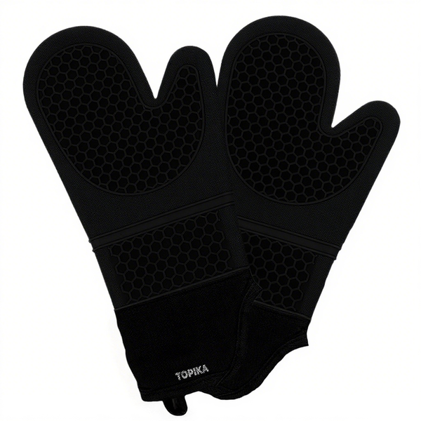 Topika - Silicone Oven Mitts Extra Long Heat Resistant 260 C - 2 Pack