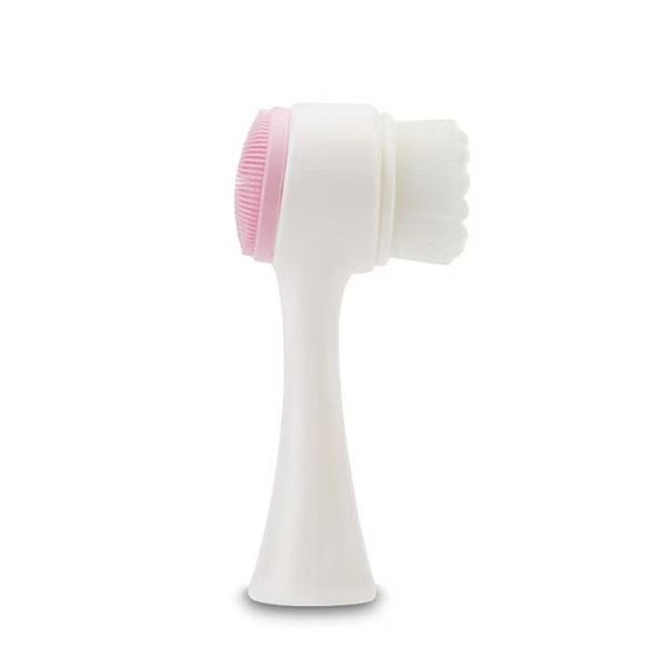 Double Sided Face Cleansing Brush - Pink