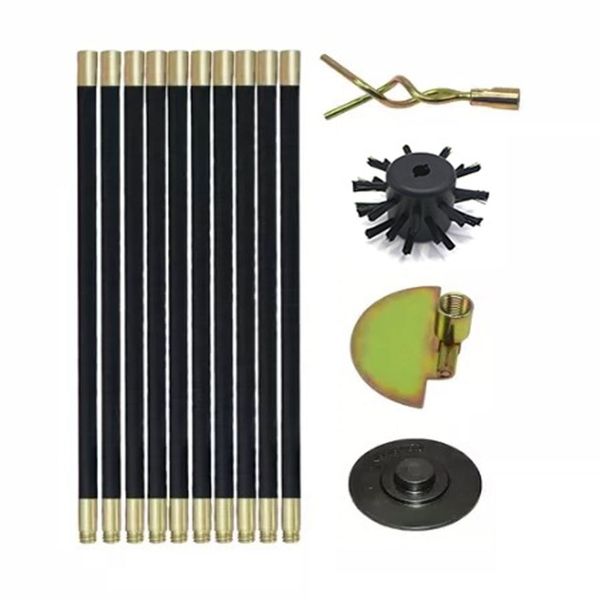 Drain Unblocker Kit - 14 Piece Set - 96cm x 1.2cm H/D Cleaning Drain Rod