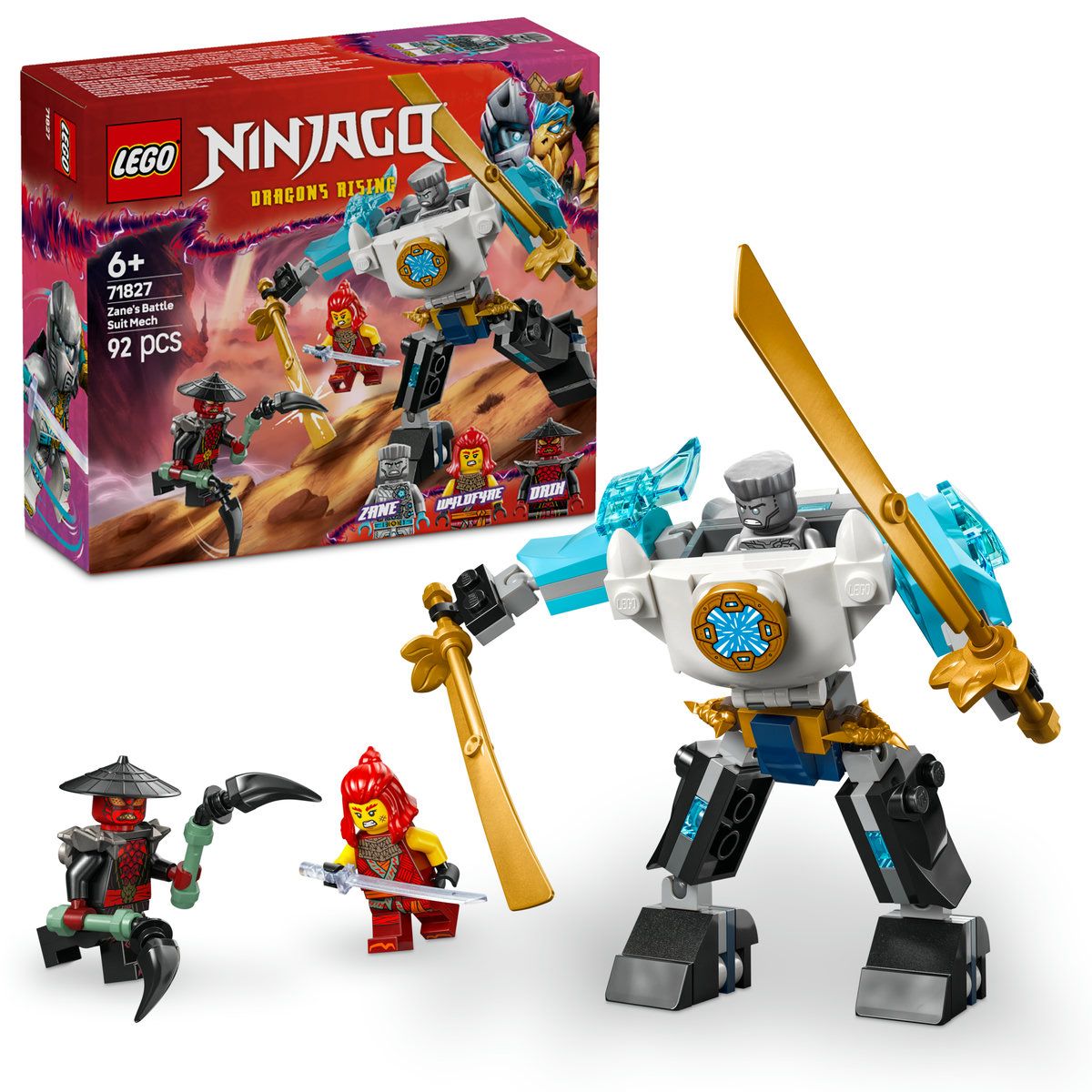LEGO® NINJAGO® Zane's Battle Suit Mech Pretend Play Toy Set 71827