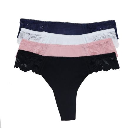 Women Cotton Thong G-String Underwear Sexy Comfy Panties - Pack of 4, Shop  Today. Get it Tomorrow!