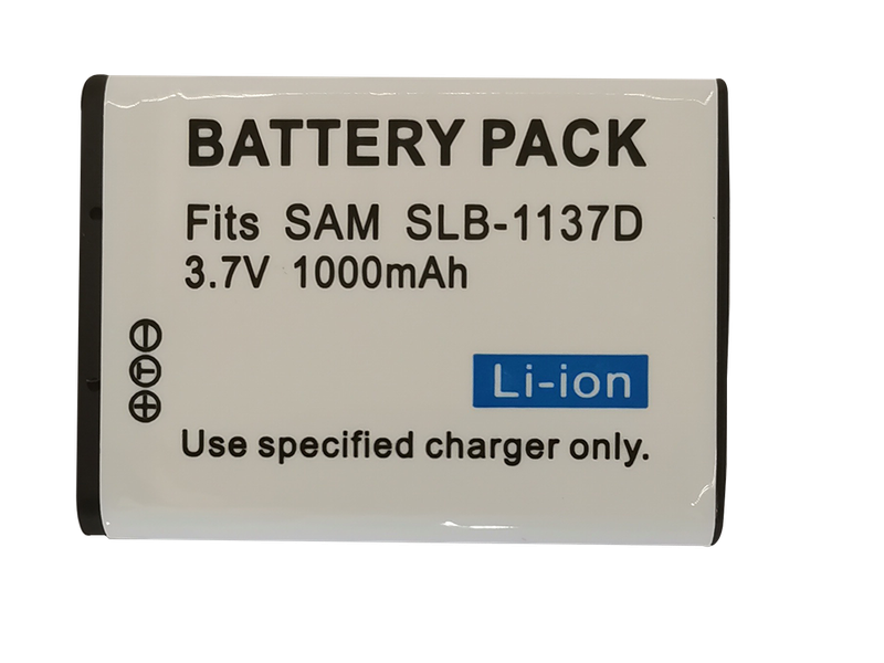 1000mAh Battery for Samsung SLB-1137D Digimax L74W/ NV100HD/ NV106 HD etc.