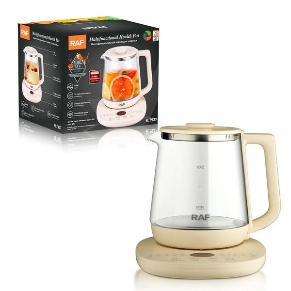 Electric Kettle 1.5L -Borosilicate Glass-RAF-7937