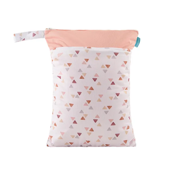 JanaS - Baby Reusable Wet Bag - Pink Triangles