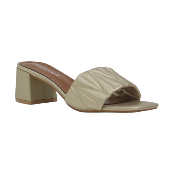 Lamara Paris - Fairy 5.5cm Block Heel Weaved Slides - Khaki