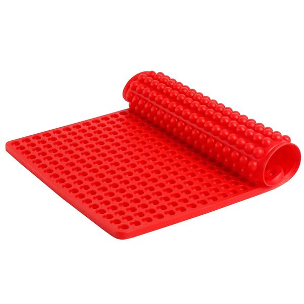Non Stick Fat Reducing Silicone Cooking Mat - Red