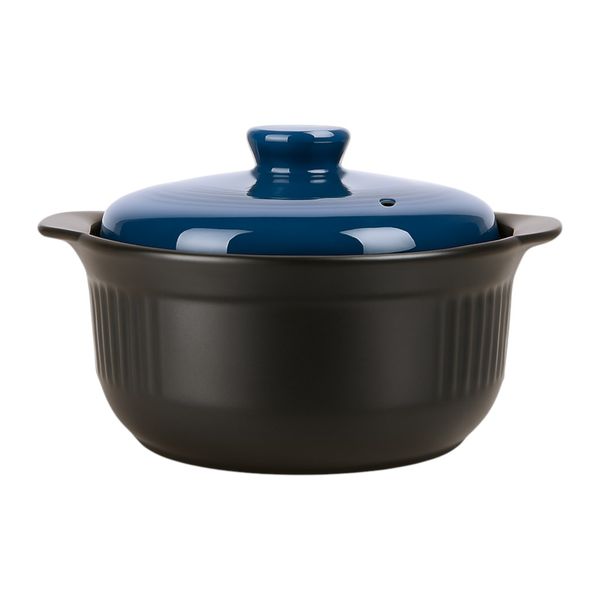 Non-Stick Casserole Pot With Glossy Blue Lid