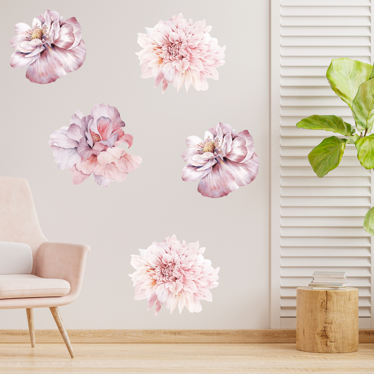 Pink Peonies Wall Stickers Shop Today. Get it Tomorrow!