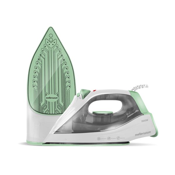 Mellerware Iron Steam / Dry / Spray Ceramic Emerald 250ml 1800W "Celcius II