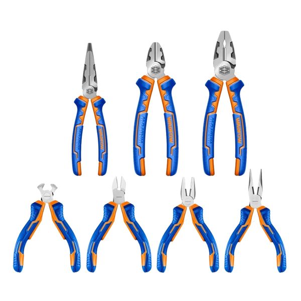 Wadfow - 7Piece Cr-V Steel High Leverage Plier Set